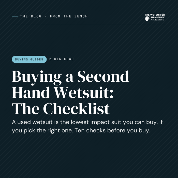 Buying a Second Hand Wetsuit: The Checklist. A used suit is the lowest impact suit you can buy. Ten checks before you buy.