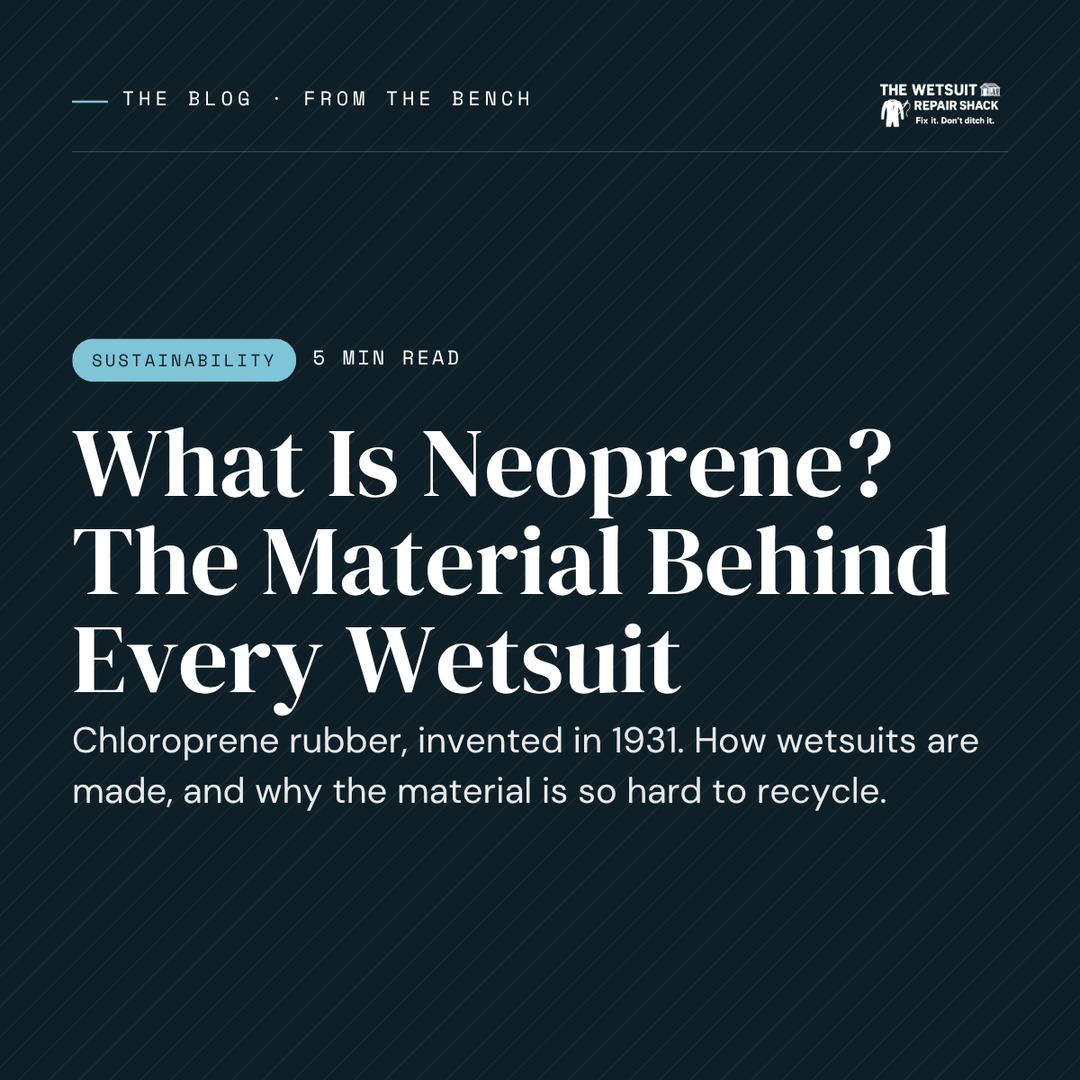 What Is Neoprene? The Material Behind Every Wetsuit. Chloroprene rubber invented in 1931, and why it is so hard to recycle.